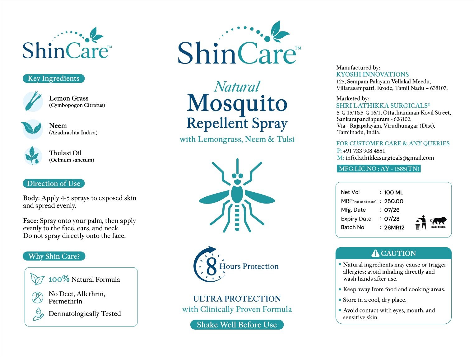 Mosquito Repellent Spray for Kids